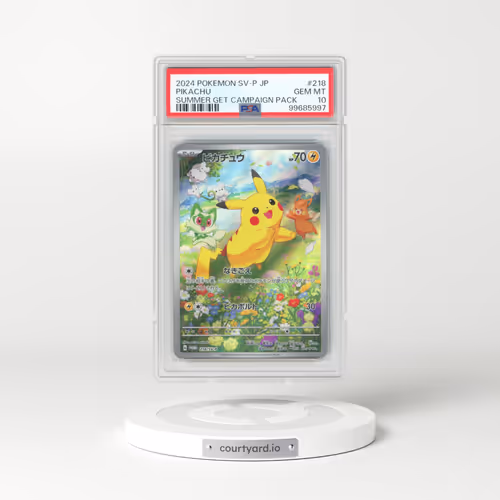 2024 Pokémon SV-P Promo #218 Pikachu - Summer of Pokeca Is Here! Promo Card Get Campaign Pack (PSA 10 GEM MINT)