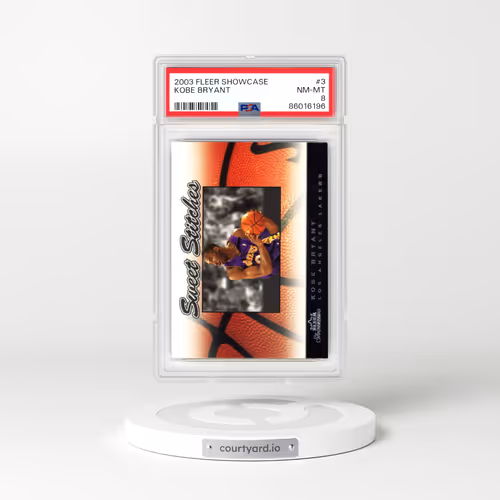 2003 Fleer Showcase Sweet Stitches #3 Kobe Bryant (PSA 8 NM-MT)