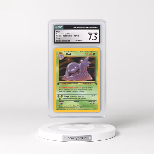 1999 Fossil #13 Muk - 1st Edition Holo (CGC 7.5 NM+)