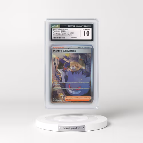 2023 Temporal Forces - TEF EN #211/162 Morty's Conviction - Special Illustration Rare (CGC 10 GEM MINT)