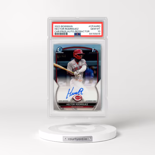 2023 Bowman Chrome Prospect Autographs #CPAHRO Hector Rodriguez - Refractor (PSA 10 GEM MINT)