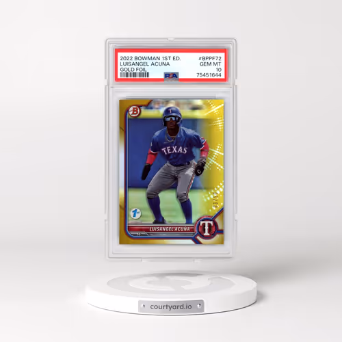 2022 Bowman 1st Edition #BPPF72 Luisangel Acuna - Gold Foil (PSA 10 GEM MINT)