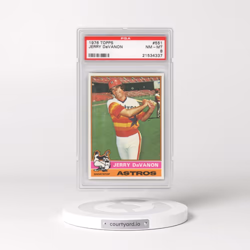 1976 Topps #551 Jerry DaVanon (PSA 8 NM-MT)