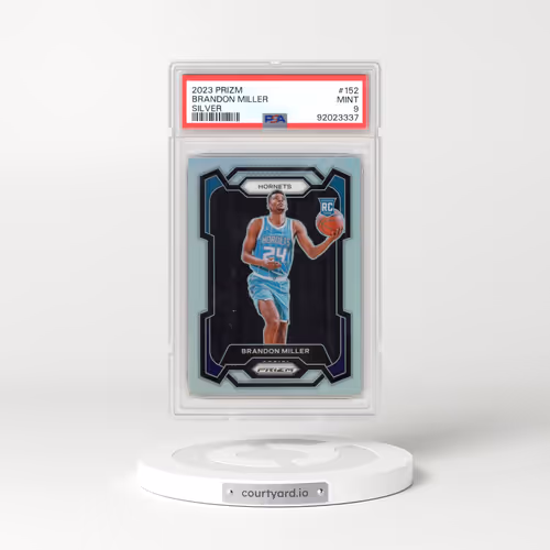 2023 Panini Prizm #152 Brandon Miller - Silver Prizm (PSA 9 MINT)