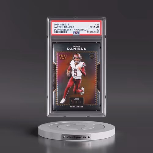 2024 Panini Select Score Select Throwback #16 Jayden Daniels (PSA 10 GEM MINT)
