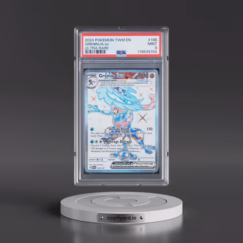 2024 Pokémon Twm EN-Twilight Masquerade #198 Greninja EX - Holo Ultra Rare (PSA 9 MINT)