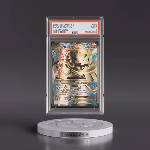 2016 Pokémon XY Steam Siege #109 M Steelix EX - Holo Full Art (PSA 9 MINT)