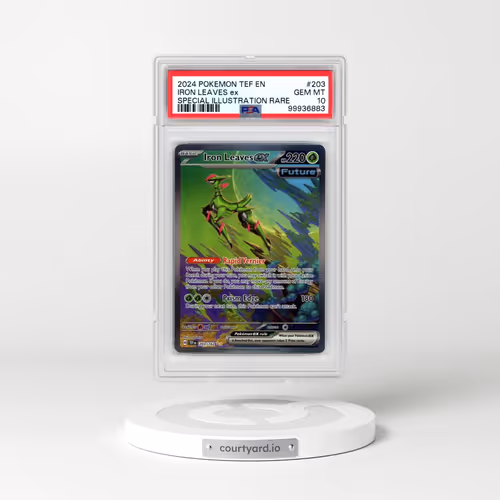 2024 Pokémon Tef EN-Temporal Forces #203 Iron Leaves EX - Holo Special Illustration Rare (PSA 10 GEM