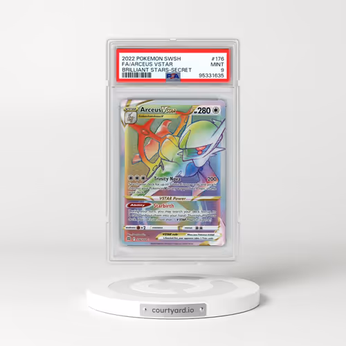2022 Pokémon Sword & Shield Brilliant Stars #176 Arceus Vstar - Full Art Secret (PSA 9 MINT)