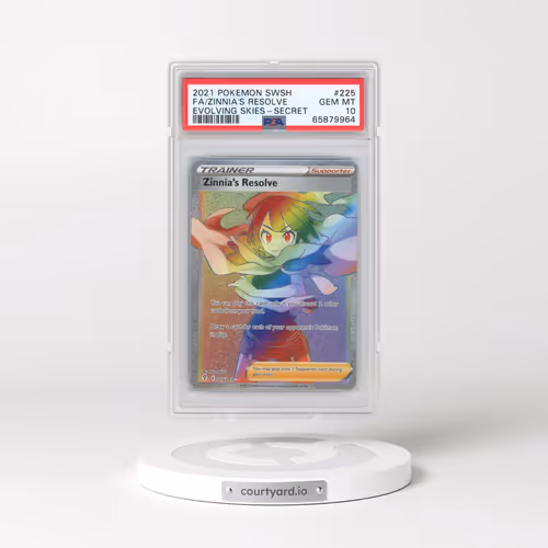 2021 Pokémon Sword & Shield Evolving Skies #225 Zinnia's Resolve - Full Art Secret (PSA 10 GEM MINT)
