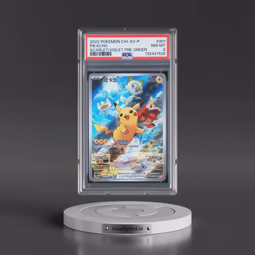 2022 Pokémon SV Promo #001 Pikachu - Scarlet & Violet Pre-Order (PSA 8 NM-MT)