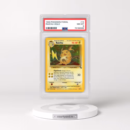 1999 Pokémon Fossil #14 Raichu - Holo (PSA 8 NM-MT)