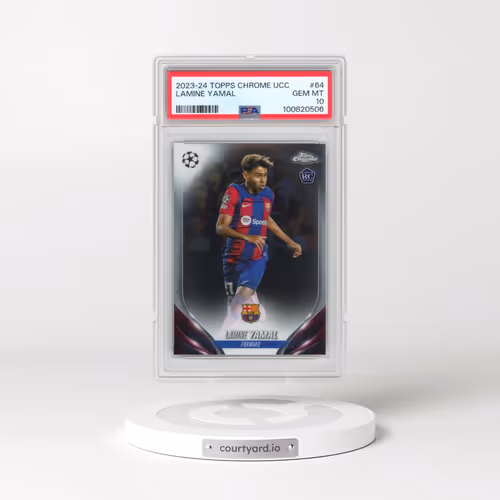 2023-24 Topps Chrome UEFA Club Competitions #64 Lamine Yamal (PSA 10 GEM MINT)