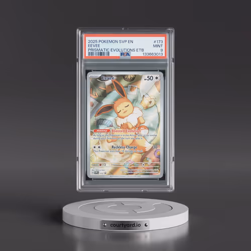 2025 Pokémon Svp EN-SV Black Star Promo #173 Eevee - Prismatic Evolutions Elite Trainer Box (PSA 9 M