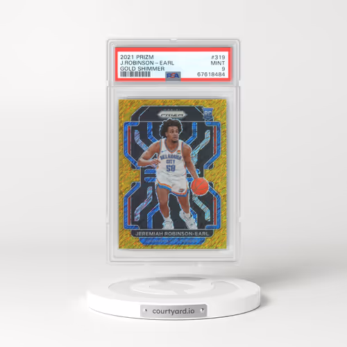 2021 Panini Prizm #319 Jeremiah Robinson-Earl - Gold Shimmer (PSA 9 MINT)