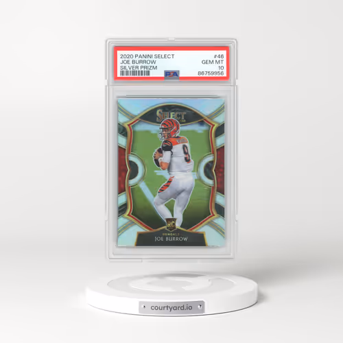 2020 Panini Select #46 Joe Burrow - Silver Prizm (PSA 10 GEM MINT)