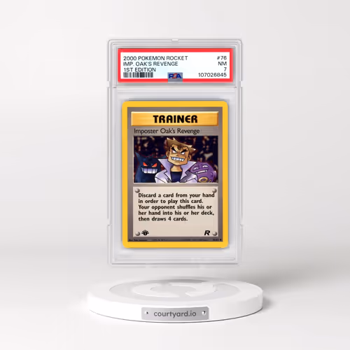 2000 Pokémon Rocket #76 Imposter Oak's Revenge - 1st Edition (PSA 7 NM)