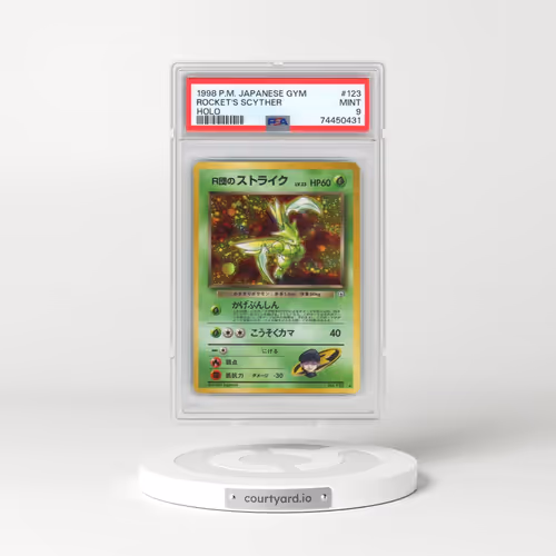 1998 Pokémon Gym #123 Rocket's Scyther - Holo (PSA 9 MINT)