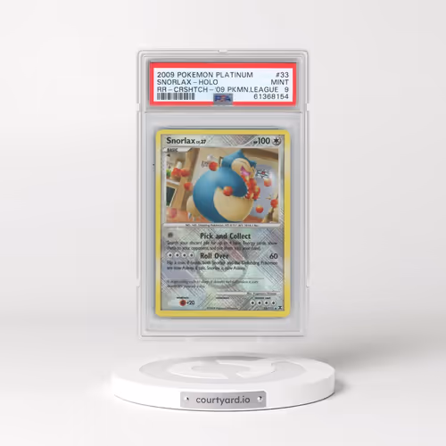 2009 Pokémon Platinum Rising Rivals #33 Snorlax - Holo Crosshatch-2009 Pokemon League (PSA 9 MINT)