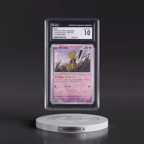 2024 High Class Pack: Terastal Fest ex - sv8a #057/187 Abra - Poké Ball Holo (CGC 10 GEM MINT)