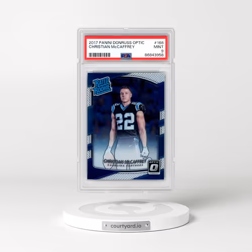 2017 Panini Donruss Optic #168 Christian McCaffrey (PSA 9 MINT)