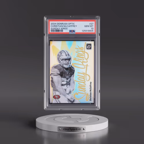 2024 Panini Donruss Optic Sunday Kings #27 Christian McCaffrey (PSA 10 GEM MINT)