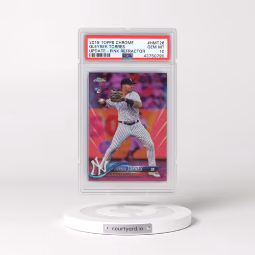 2018 Topps Chrome Update #HMT26 Gleyber Torres - Pink Refractor (PSA 10 GEM MINT)