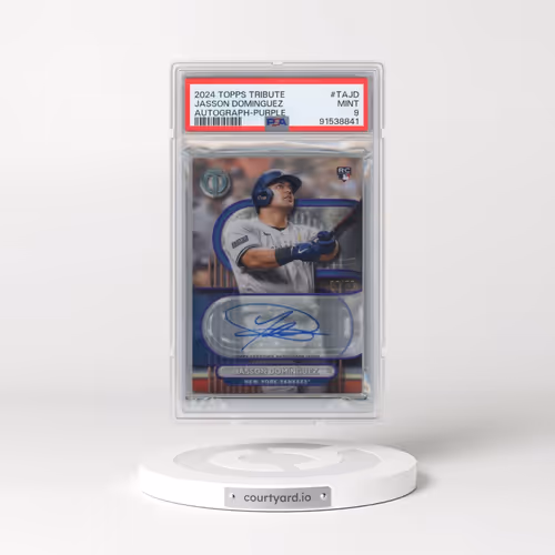 2024 Topps Tribute Tribute Autographs #TAJD Jasson Dominguez - Purple (PSA 9 MINT)