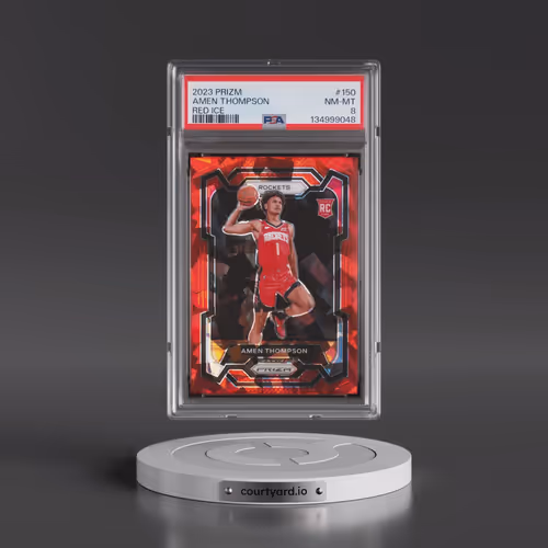 2023 Panini Prizm #150 Amen Thompson - Red Ice (PSA 8 NM-MT)