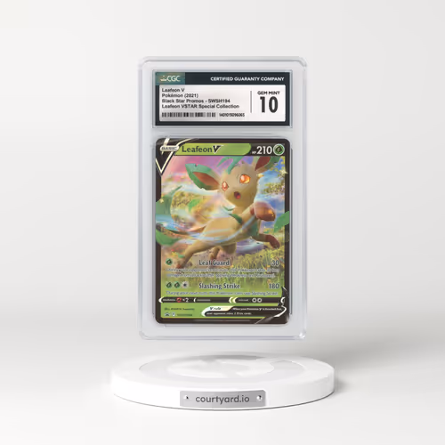 2021 DP Black Star Promos #SWSH194 Leafeon V - Full Art Holo (CGC 10 GEM MINT)