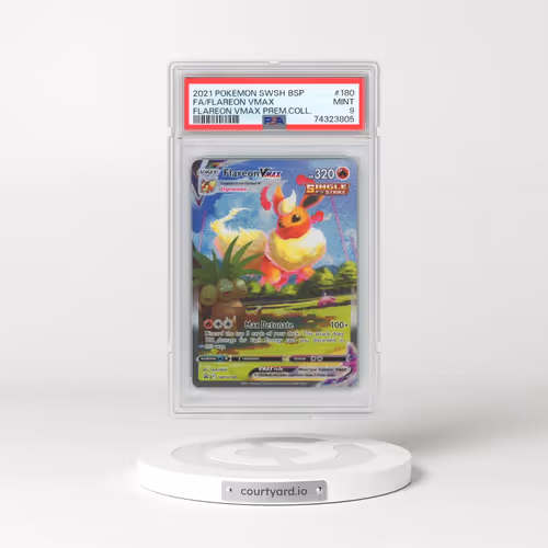 2021 Pokémon Swsh Black Star Promo #180 Flareon Vmax - Full Art Flareon Vmax Premium Collection (PSA 9 MINT)