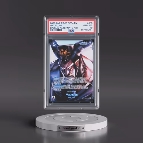2023 One Piece OP04-Kingdoms of Intrigue #085 Magellan - Special Alternate Art (PSA 10 GEM MINT)