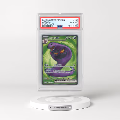 2023 Pokémon Mew EN-151 #185 Arbok EX - Holo Ultra Rare (PSA 10 GEM MINT)