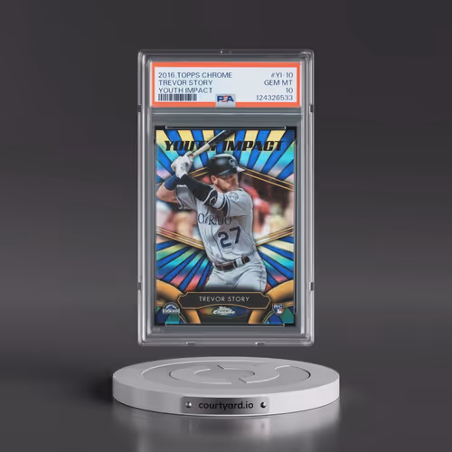 2016 Topps Chrome Youth Impact #YI-10 Trevor Story (PSA 10 GEM MINT)