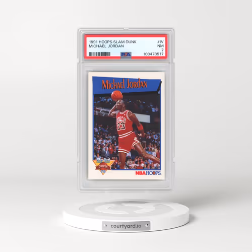 1991 Hoops Slam Dunk #IV Michael Jordan (PSA 7 NM)