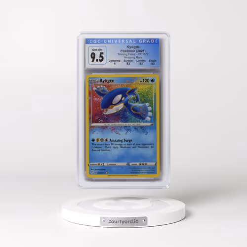 2021 Shining Fates #021/072 Kyogre - Amazing Rare Holo (CGC 10 GEM MINT)