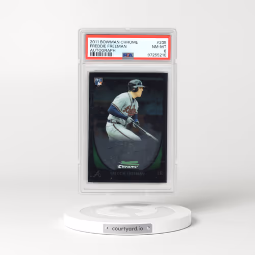 2011 Bowman Chrome #205 Freddie Freeman - Autograph (PSA 8 NM-MT)