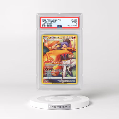 2022 Pokémon Sword & Shield Lost Origin #TG03 Charizard - Full Art (PSA 9 MINT)
