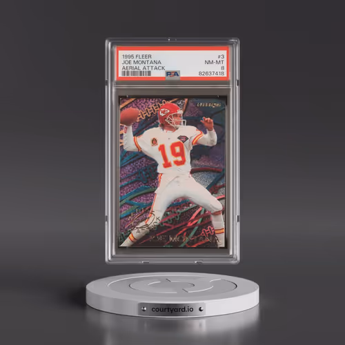 1995 Fleer Aerial Attack #3 Joe Montana (PSA 8 NM-MT)