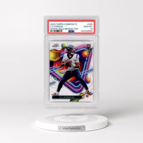 2023 Topps Composite #252 CJ Stroud - White Hole Refractor (PSA 10 GEM MINT)