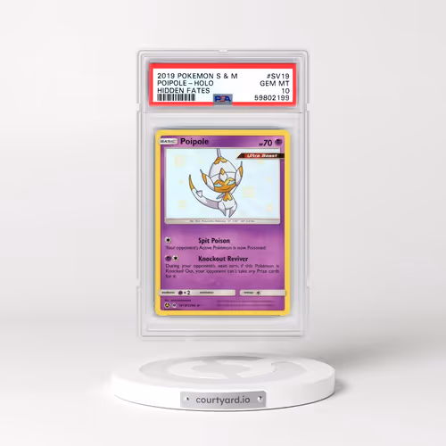 2019 Pokémon Sun & Moon Hidden Fates #SV19 Poipole - Holo (PSA 10 GEM MINT)