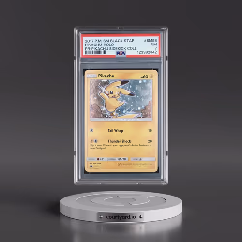 2017 Pokémon SM Black Star Promo #SM98 Pikachu - Holo Pikachu Sidekick Collection (PSA 7 NM)
