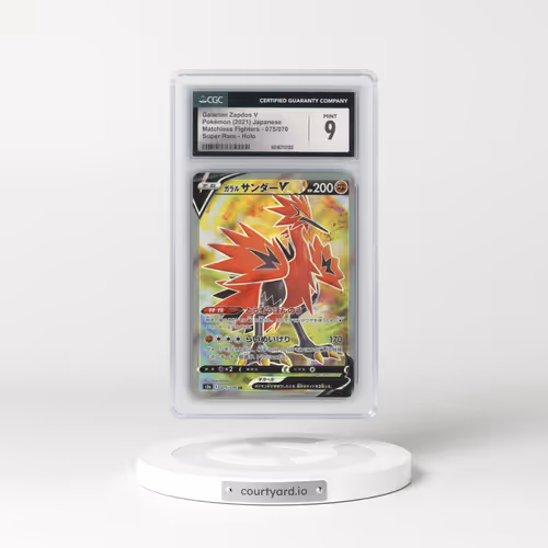 2021 Matchless Fighters #075/070 Galarian Zapdos V - Super Rare Holo (CGC 9 MINT)