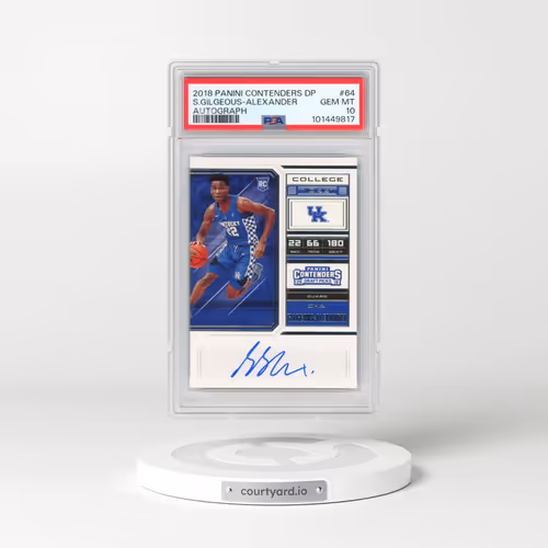 2018 Panini Contenders Draft Picks #64 Shai Gilgeous-Alexander - Autograph (PSA 10 GEM MINT)