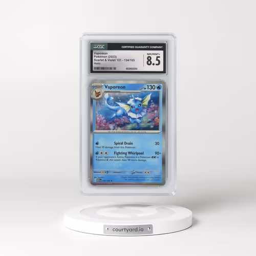 2023 Scarlet & Violet 151 - MEW EN #134/165 Vaporeon - Holo (CGC 8.5 NM-MT+)