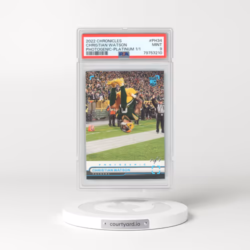 2022 Panini Chronicles Photogenic #PH34 Christian Watson - Platinum 1/1 (PSA 9 MINT)