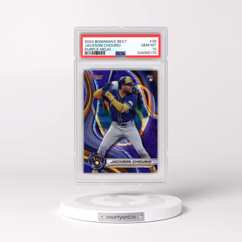 2024 Bowman's Best #38 Jackson Chourio - Purple Mojo (PSA 10 GEM MINT)