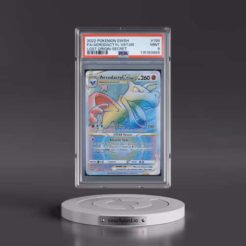 2022 Pokémon Sword & Shield Lost Origin #199 Aerodactyl Vstar - Full Art Secret (PSA 9 MINT)