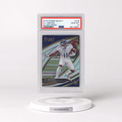 2019 Panini Select #278 A.J. Brown - Silver Prizm (PSA 10 GEM MINT)
