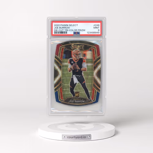 2020 Panini Select #246 Joe Burrow - Die-Cut Tri-Color Prizm (PSA 9 MINT)